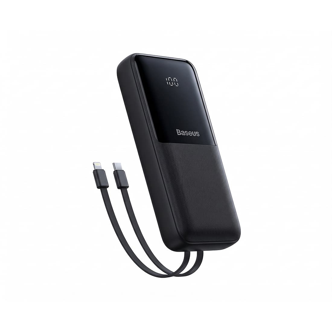 Портативный внешний аккумулятор Baseus Dual-Cable Power Bank Display 20000mAh 22.5W Cosmic Black — фото 1