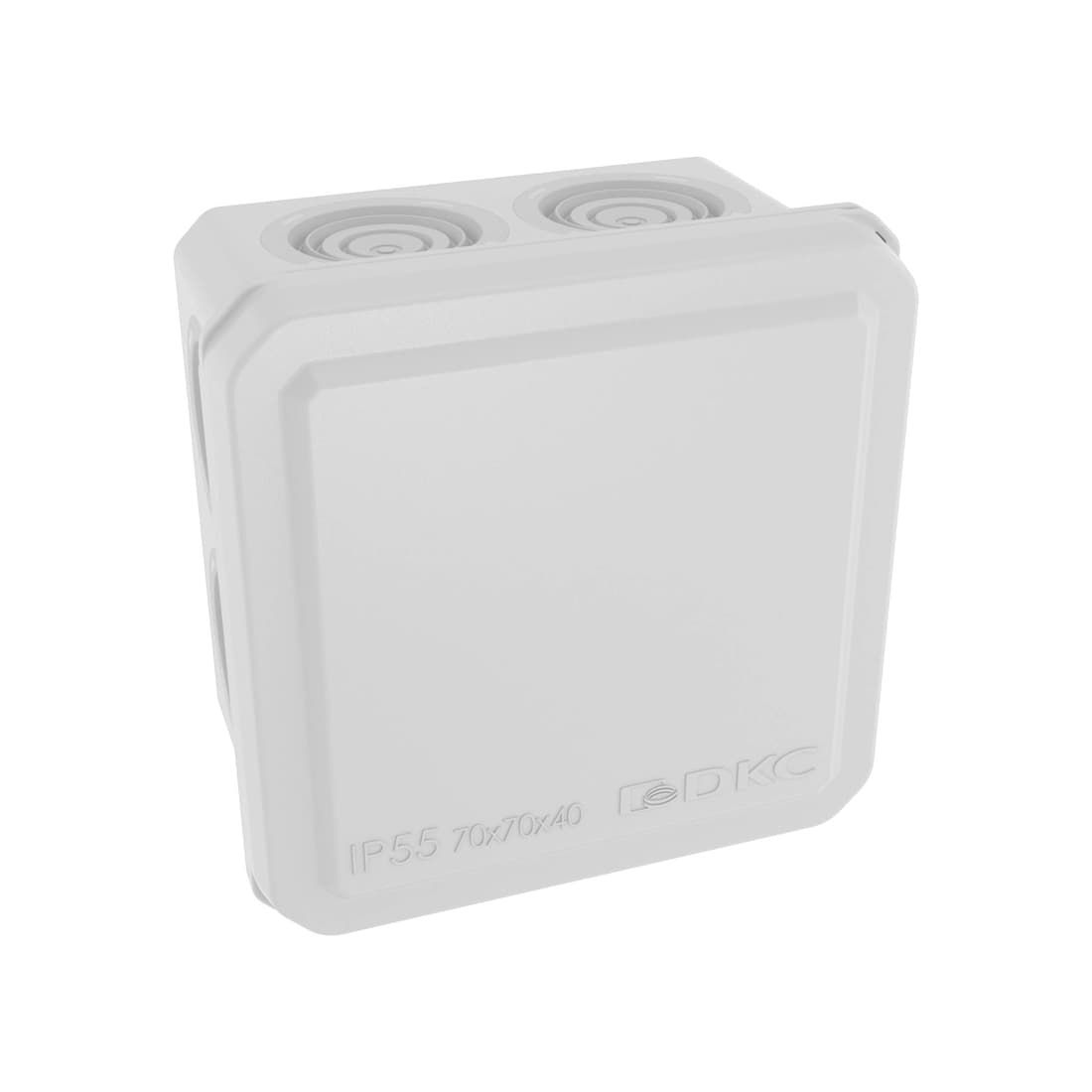 Коробка ответвительная DKC 53770 с 8+2 кабельными вводами д.20/20мм, IP55, 70х70х40мм