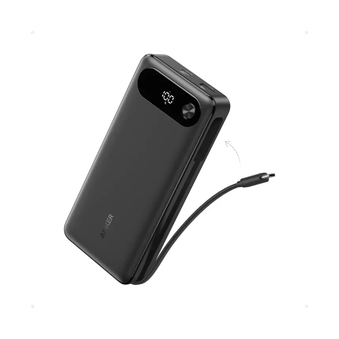Портативный внешний аккумулятор Anker 20000mAh (72Wh, 87W, Built-In USB-C Cable) (A1383H11) Черный