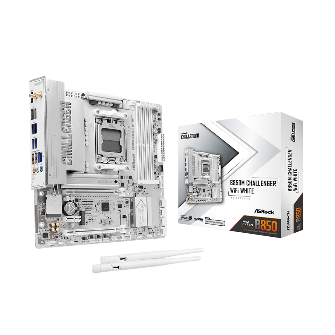 Материнская плата ASRock B850M Challenger WiFi White — фото 1