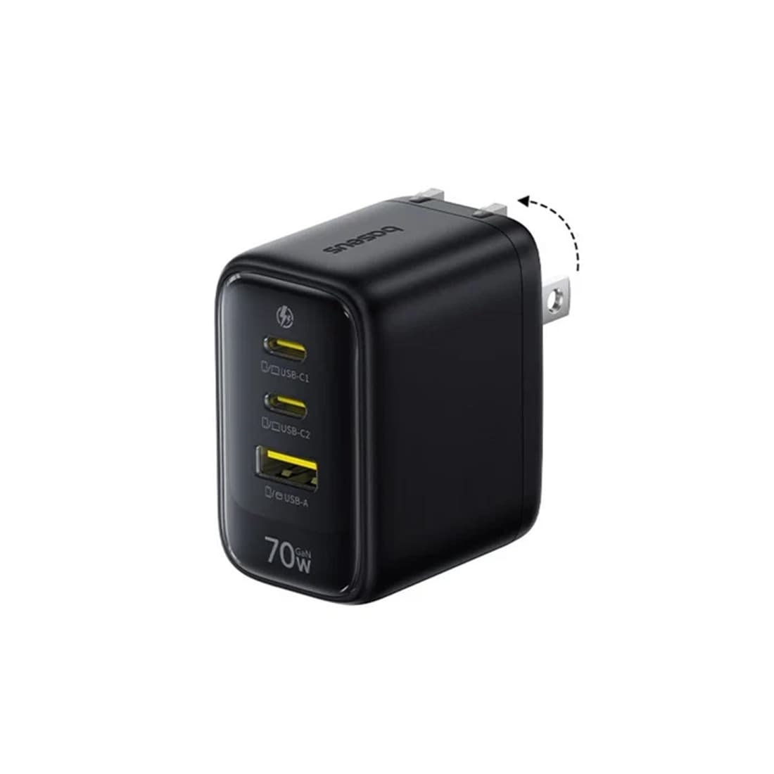 Адаптер питания Baseus EnerFill FE22 Fast Charger 2C+U 70W EU Cosmic Black